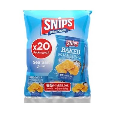 سنيبس رقائق بطاطس مخبوزة ملح 14غ × 20 قطعة