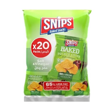 سنيبس رقائق بطاطس مخبوزة ملح وخل 14غ × 20 قطعة