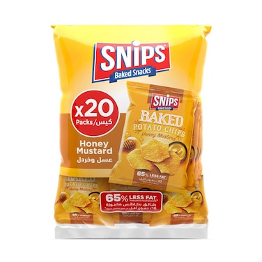 سنيبس رقائق بطاطس مخبوزة عسل وخردل 14غ × 20 قطعة