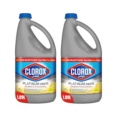 Clorox Liquid Bleach Platinum Lemon Crisp 1.89lx2 Pieces