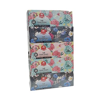 Maf Carrefour Facial Tissue 2 Ply 200 Sheets x5 Pieces