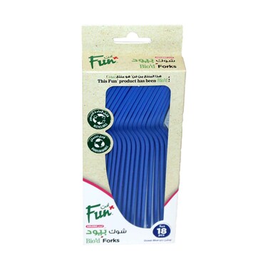 Fun Bio Forks Ocean Blue 18Pcs