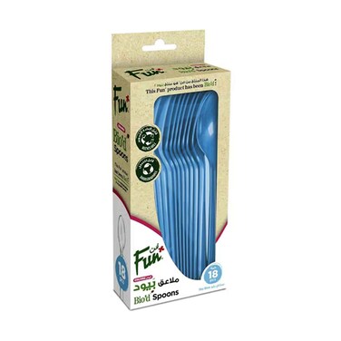 Fun Bio Spoons Ocean Blue 18Pcs