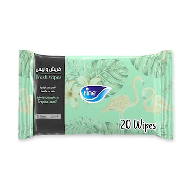مناديل مبللة فاين فريش برائحة استوائية 20 منديلًا