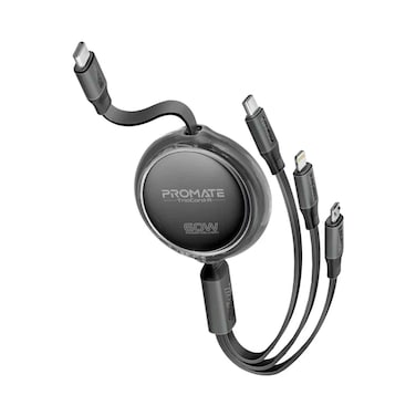 برومايت  كابل 3 في 1، موصل متعدد قابل للسحب وسريع للغاية