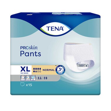 Tena Proskin Pants XL Normal Adult Diapers 15 Pieces