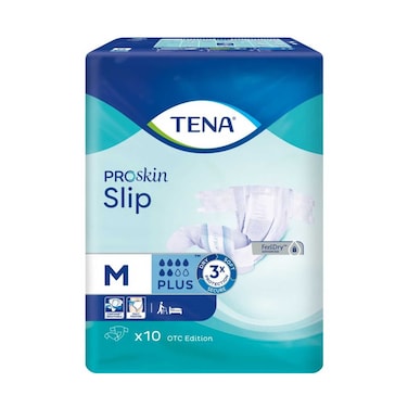 Tena Proskin Slip Medium Plus Adult Diaper 10 Pieces