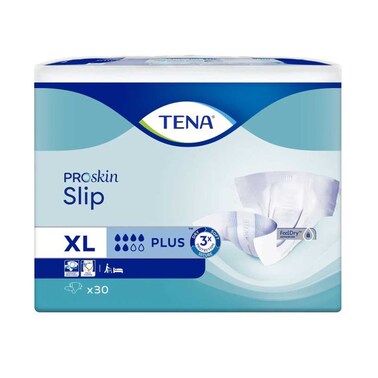 Tena Proskin Slip Plus XL Regular Adult Diapers 30 Pieces