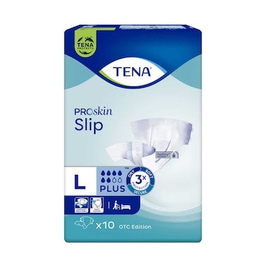 Tena Proskin Slip Plus Large Regular Adult Diaper 10 Pieces
