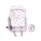 Tj Bags Polyester Backpack, 46x30x22cm, 2 Pieces Set Printed Purple