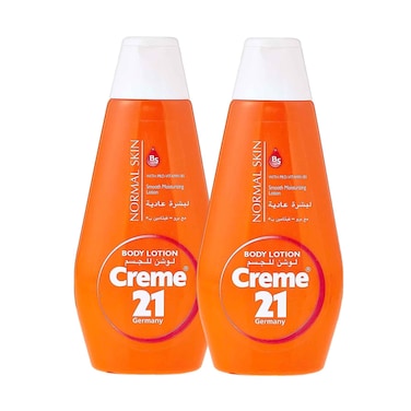 Cr&egrave;me 21 Body Lotion For Normal Skin With Pro-Vitamin B5, 400mlx2 Pieces