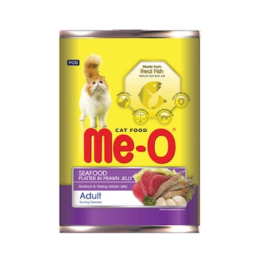 Me-O Cat Food Adult Seafod Prawn Jelly 400g