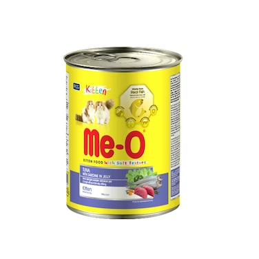 مي-أو طعام القطط الصغيرة بالتونة مع السردين في الجيلي 400 جرام