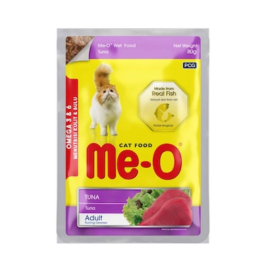 مي-أو كيس طعام للقطط بالتونة البالغة 80 جرام