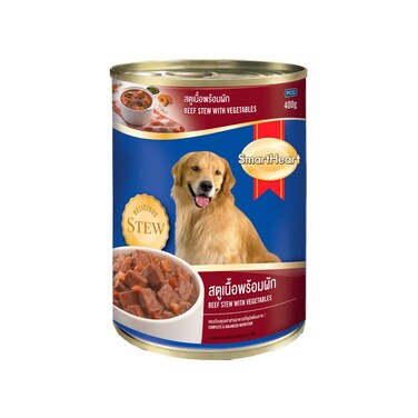 SmartHeart Can Dod Food Dog Beef Stew with Vegetable 400g