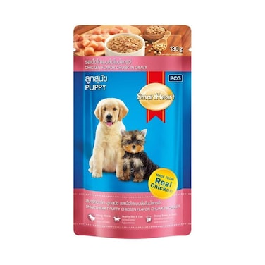 سمارت هارت طعام الجراء قطعة بنكهة الدجاج في المرق 130 جرام