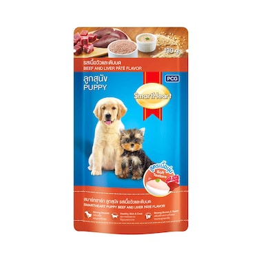 SmartHeart Puppy Food Beef&amp;Liver Pate Flavor 130g