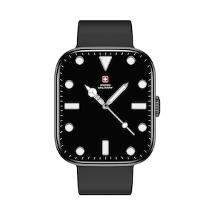 Swiss Military Alps 4 Black Watch With Black Silicone Strap