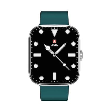 Swiss Military Alps 4 Smartwatch Black with Green Silicon Strap