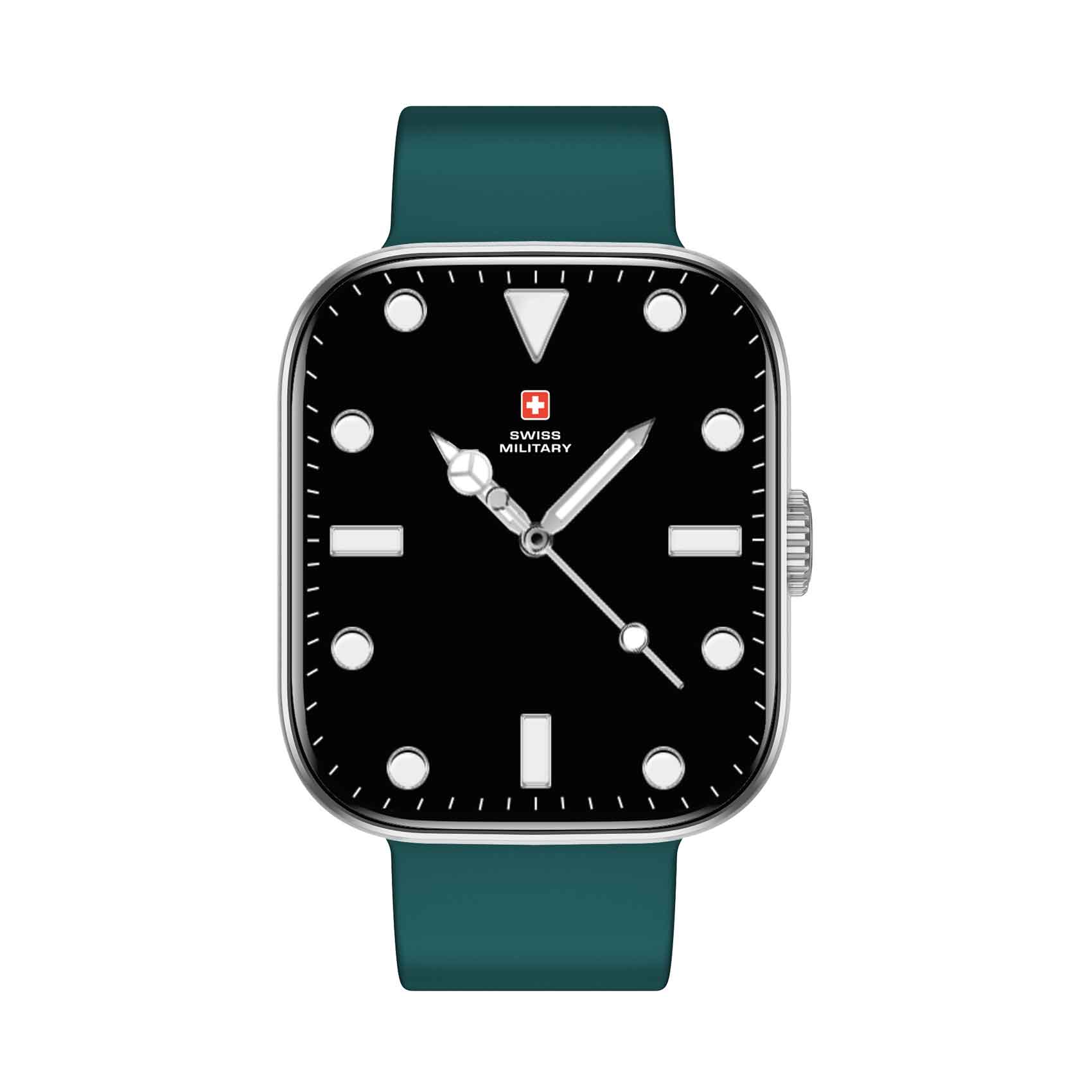 Swiss Military Alps 4 Smartwatch Black with Green Silicon Strap