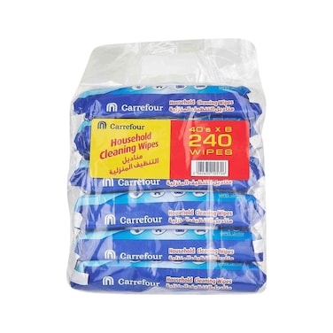 Maf Carrefour Household Cleansing 40 Wipes Pack of 6