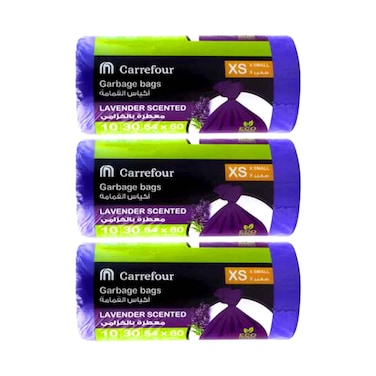Maf Carrefour Lavender Scented Extra Small Purple 30 Garbage Bags