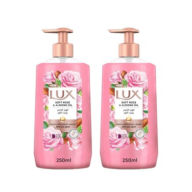 Lux Handwash Soft Rose and Almone Oil 250mlx2 Pieces