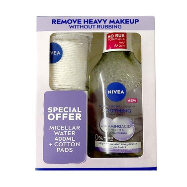 Nivea Micellar Water 400ml + Cotton Pads
