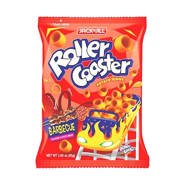 حلقات بطاطس جاك أند جيل رولر كوستر بنكهة الشواء 85 جرامًا