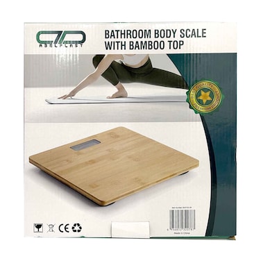 ميزان الحمام من أبلبلاست مع سطح من الخيزران