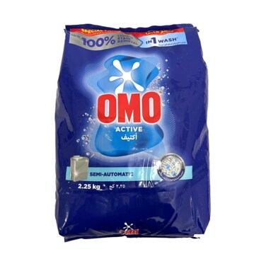 مسحوق غسيل أومو أكتيف شبه أوتوماتيكي 2.25 كجم