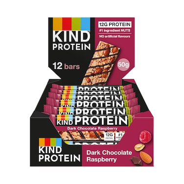 Be-Kind Dark Chocolate Raspberry Protein Bar 12x50g