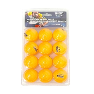 Teloon 3 Star 40Mm Tennis Balls Assorted Color 12 Pieces