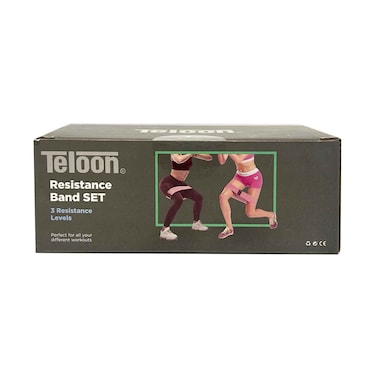 Teloon Resistance Band Set Assorted Color Hh-P1301