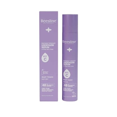 Beesline Antiperspirant Spray Radiant Bright Underarm Serum Silky Touch 150ml