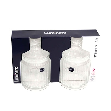 جرة زجاجية لومنارك مخططة 0.75 لتر 2 قطع