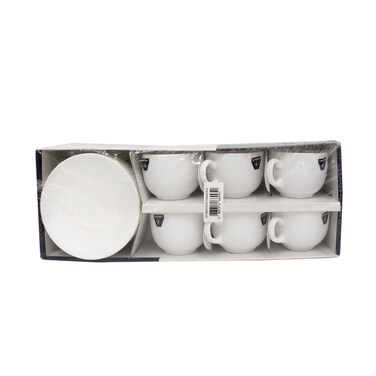 Luminarc White Cup &amp; Saucer Essence 12 Pieces Set
