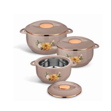 Asian Nova Insulated Casserole 3 Pieces Set 1600ml + 2500ml + 3500ml Assorted