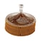 Round Rattan Basket with Acrylic Cover 22.5X18.5Cm Assorted