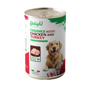Delight Adult Dog Food Chunks With Chicken &amp; Turkey 415g