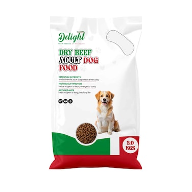 Delight Dry Beef Adult Dog Food 3kg