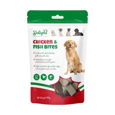 Delight Chicken'n Fish Dog Snack 100g