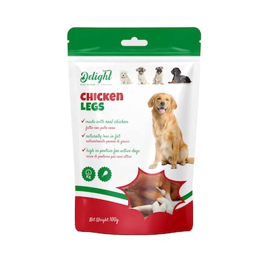 ديلايت وجبة خفيفة عظمة دجاج للكلاب 100 جرام