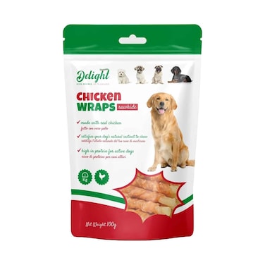 Delight Chicken Wrap Dog Snack 100g