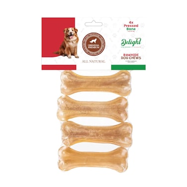 Delight 4x Pressed Bone Rawhide Dog Chews 25g