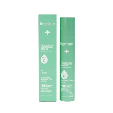 Beesline Antiperspirant Spray Radiant Bright Underarm Serum Cucumber &amp; Green Tea 150ml