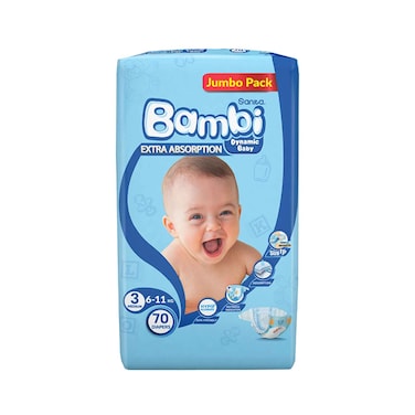 Sanita Bambi Baby Diapers Jumbo Pack Medium