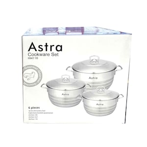 Astra 6 Pieces Cookware Set 22+24+26Cm