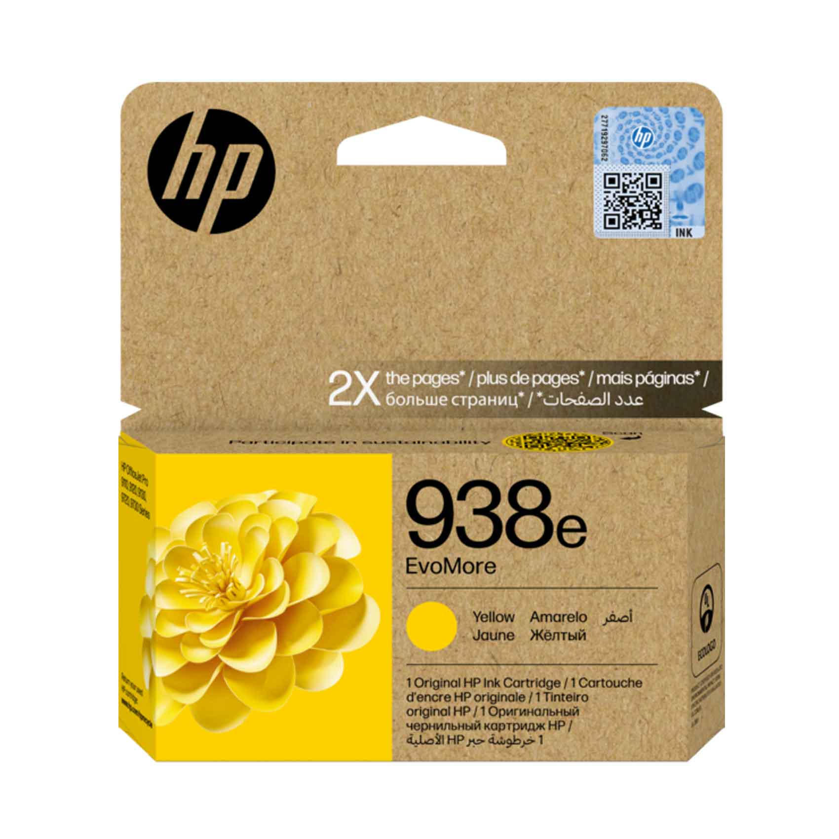 Hp Ink 938E Yellow 4S6Y1Pe