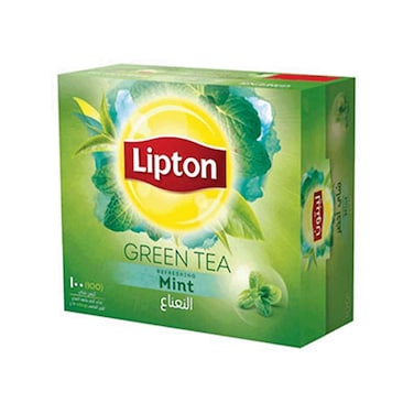 Lipton Green Tea Mint 100 Tea Bags 1.3g